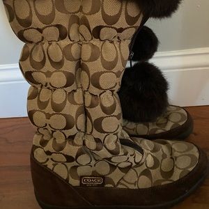 Coach fur winter boots